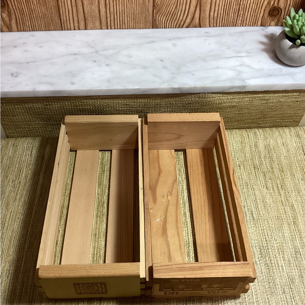 Vintage 2 Napa Valley Wooden Crates - Picture 5 of 7